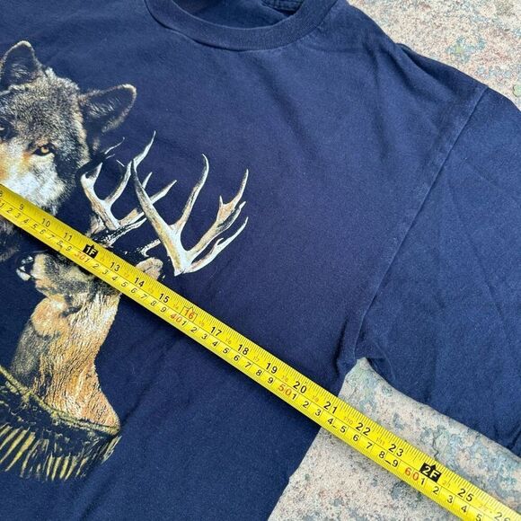 Vintage Bear Deer Eagle Portrait Y2K Nature Shirt - Picture 2 of 4